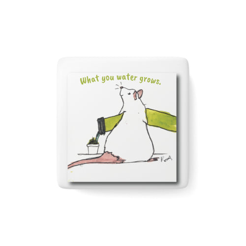 Hand Drawn Mouse Porcelain Magnet