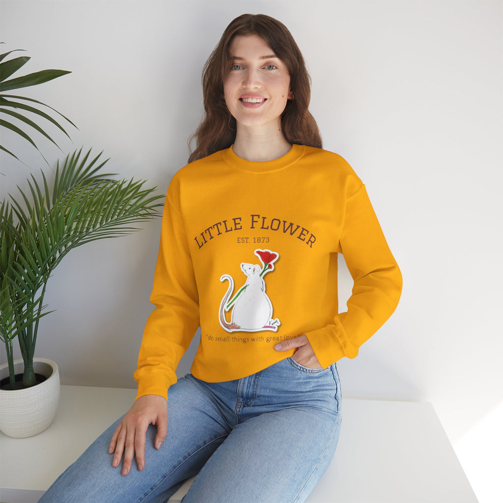 Cozy St. Thérèse, The Little Flower, Cozy Mouse Sweatshirt
