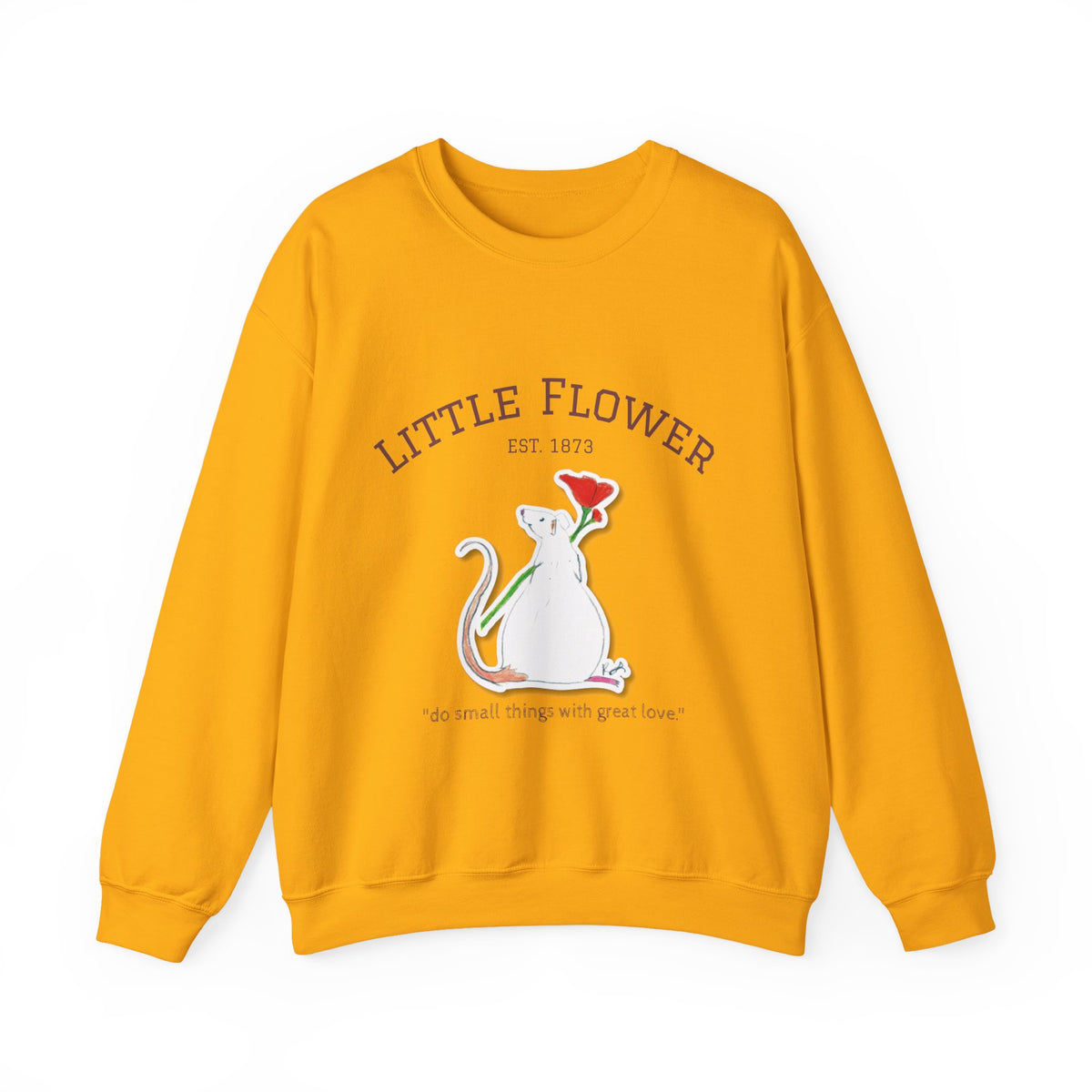 Cozy St. Thérèse, The Little Flower, Cozy Mouse Sweatshirt